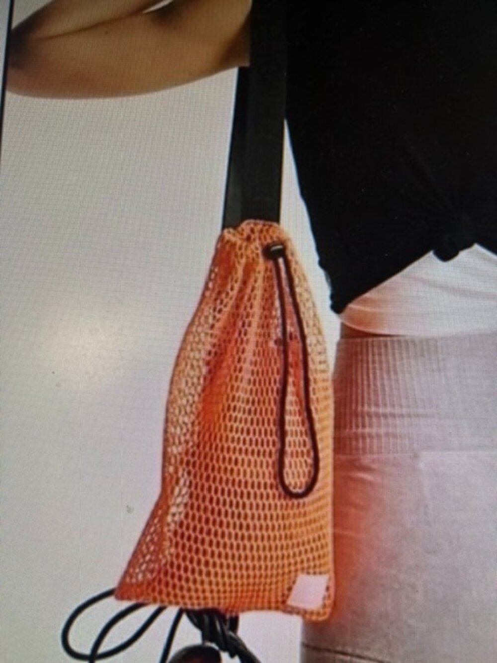 Free People Movement Free People Mini Mesh Neon Orange Double Bag Sling Bag